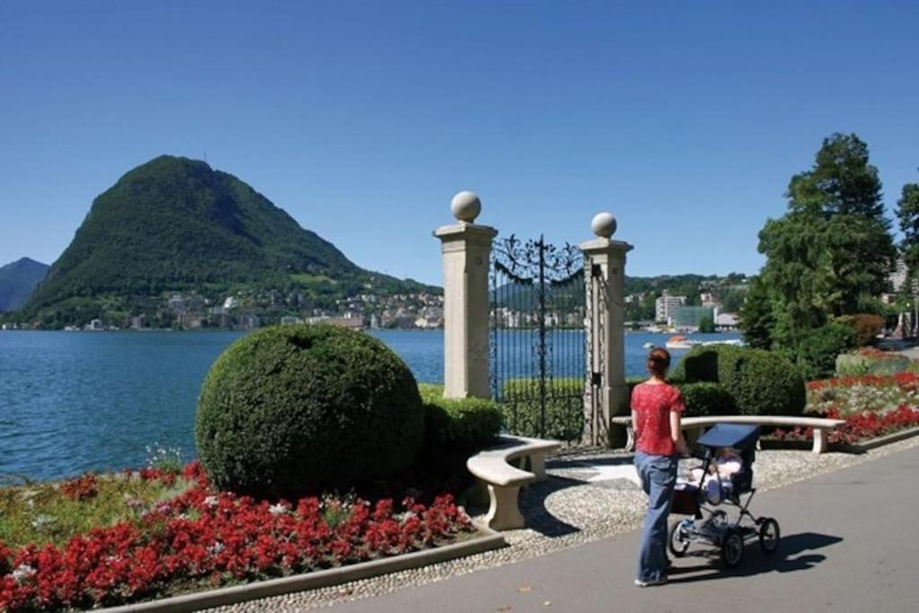 Appartamento Centrale Con Wifi E Posteggio Privato Gratis! Lugano Luaran gambar